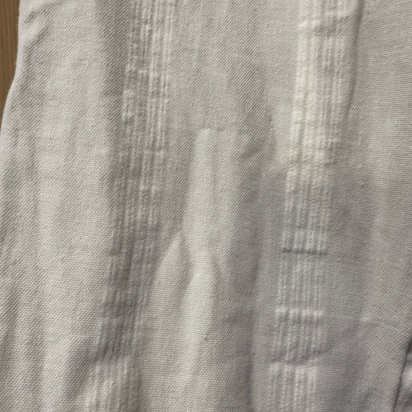 Free People Button Fly Cropped Cotton/Linen Pant Slit Ankle Detail / Medium - Picture 9 of 11